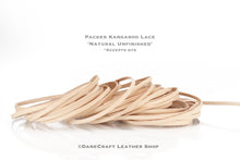 Load image into Gallery viewer, WHOLESALE-Kangaroo Leather Lace-PACKER NATURAL UNFINISHED
