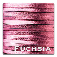Load image into Gallery viewer, WHOLESALE-Kangaroo Leather Lace-PACKER FUCHSIA METALLIC FOIL

