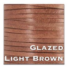 Load image into Gallery viewer, Kangaroo Leather Lace-BIRDSALL GLAZED LIGHT BROWN
