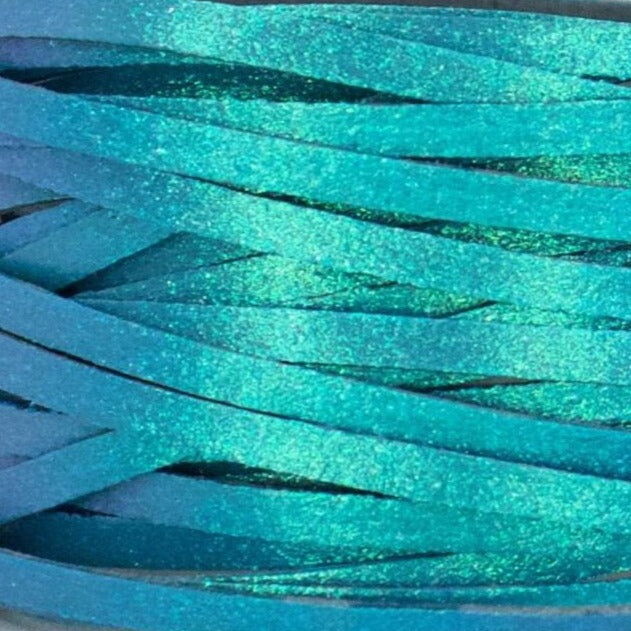 Kangaroo Leather Lace-DANECRAFT Custom Color-CARIBBEAN TEAL TWO-TONED