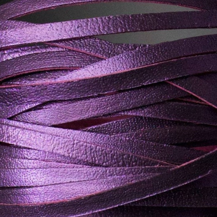 Kangaroo Leather Lace-DANECRAFT Custom Color-DARK PLUM METALLIC