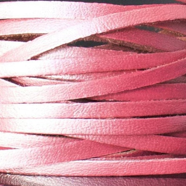 Kangaroo Leather Lace-DANECRAFT Custom Color-BARBIE PINK METALLIC