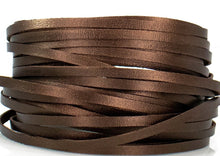 Load image into Gallery viewer, Kangaroo Leather Lace-DaneCraft Custom Color-CACAO DARK Chocolate Metallic
