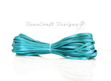 Load image into Gallery viewer, Kangaroo Leather Lace-DaneCraft Custom Color-BRIGHT TURQUOISE Metallic
