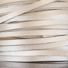 Load image into Gallery viewer, Kangaroo Leather Lace-DaneCraft Custom Color-WHITE SATIN Metallic
