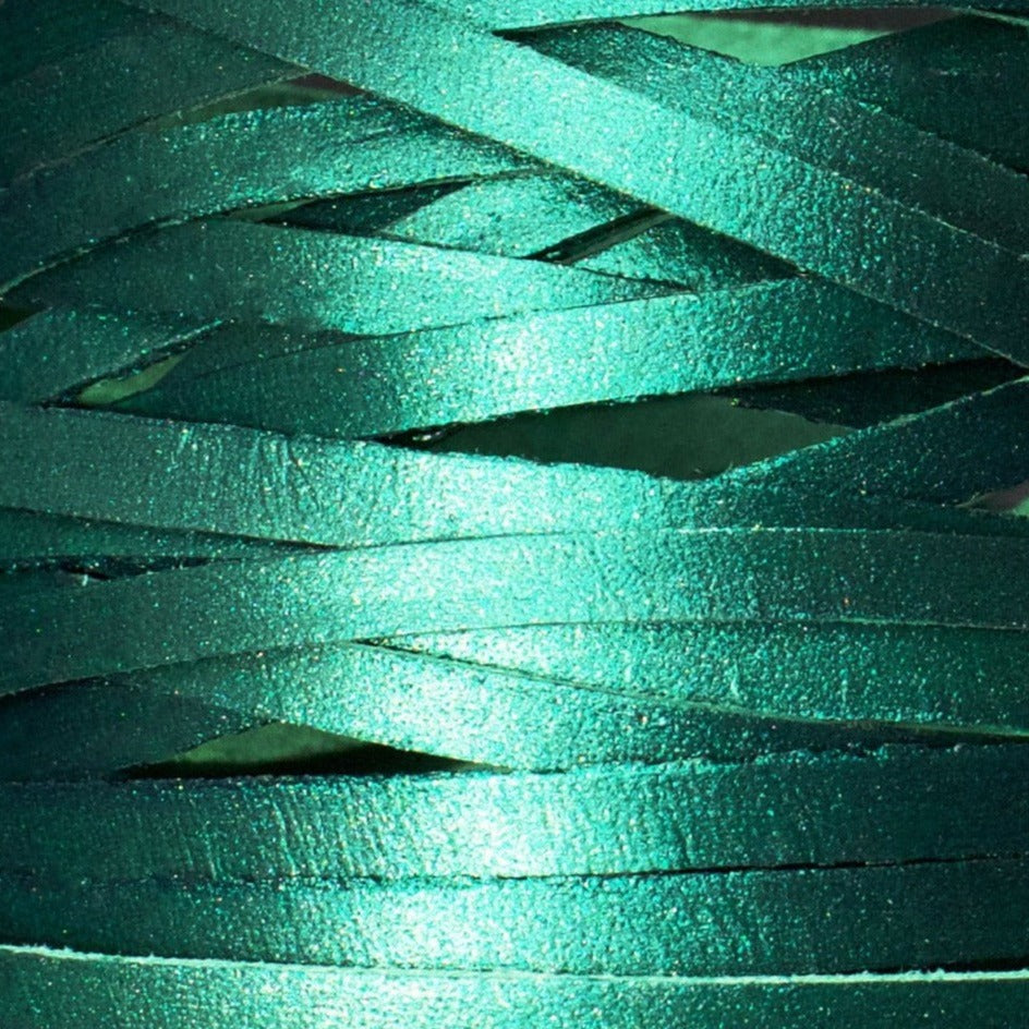 Kangaroo Leather Lace-DANECRAFT Custom Color-HUNTER GREEN METALLIC
