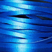 Load image into Gallery viewer, Kangaroo Leather Lace-DaneCraft Custom Color-ELECTRIC BLUE Metallic
