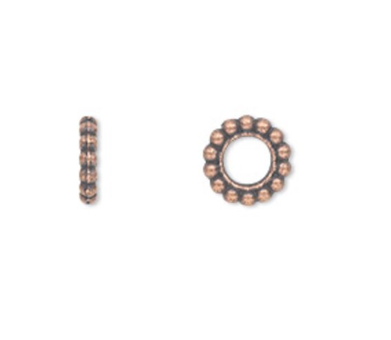 Big Hole Daisy Spacer Bead-Antique Bronze-50ct