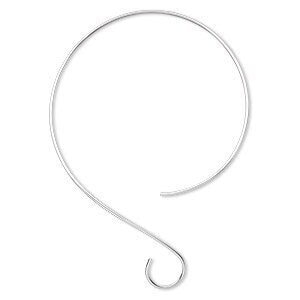 Beadable Silver-plated brass neckwire. Attach a pendant or large-hole beads or a jump ring and focal for a quick design