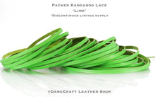 Load image into Gallery viewer, WHOLESALE-Kangaroo Leather Lace-PACKER LIME

