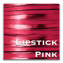 Load image into Gallery viewer, Kangaroo Leather Lace-PACKER LIPSTICK PINK METALLIC (discontinued limited supply)
