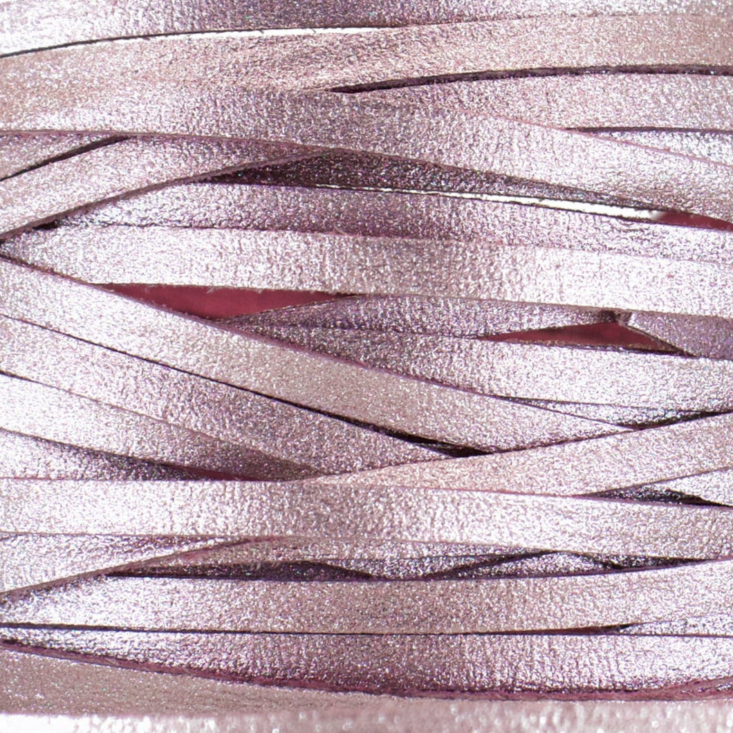 Kangaroo Leather Lace-DANECRAFT Custom Color-MISTY MAUVE SUPER SPARKLE