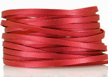 Load image into Gallery viewer, Kangaroo Leather Lace-DaneCraft Custom Color-RED METALLIC
