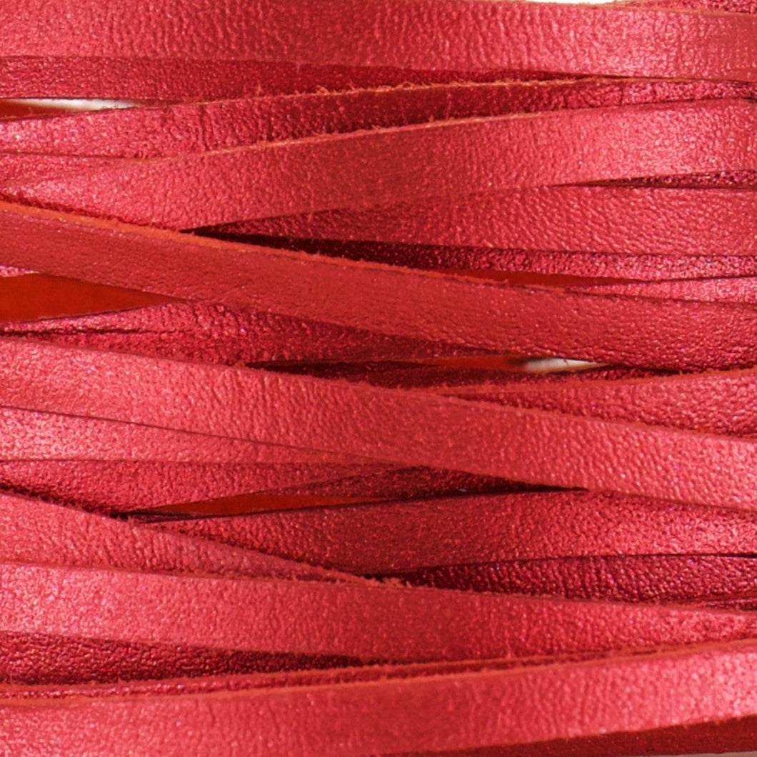 Kangaroo Leather Lace-DaneCraft Custom Color-RED METALLIC