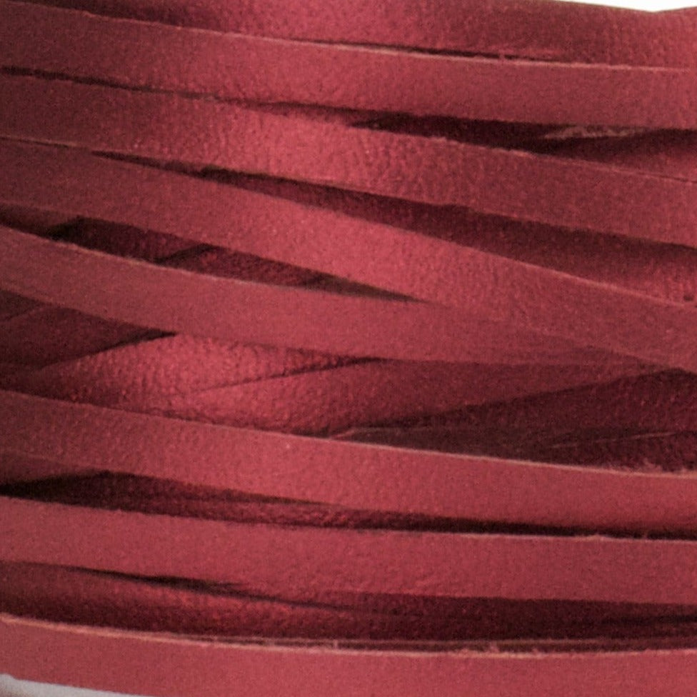 Kangaroo Leather Lace-DANECRAFT Custom Color-RED VELVET METALLIC
