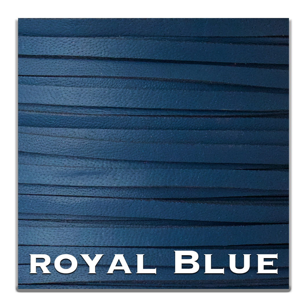 WHOLESALE-Kangaroo Leather Lace-PACKER ROYAL BLUE