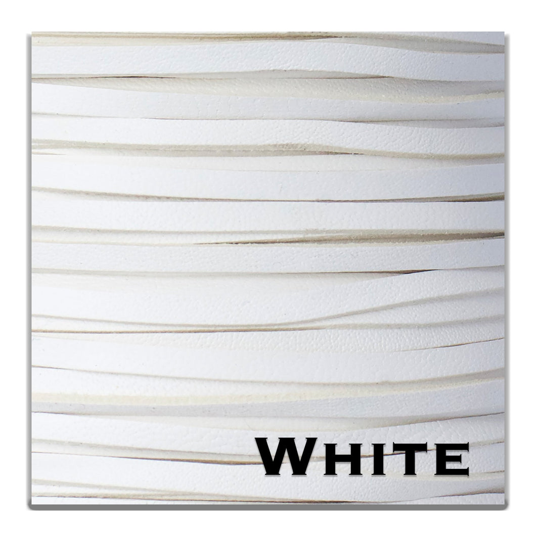 WHOLESALE-Kangaroo Leather Lace-PACKER WHITE